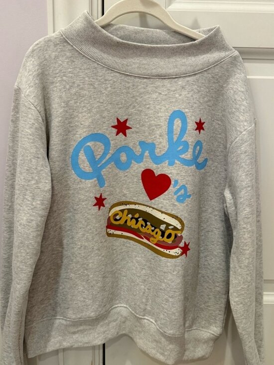 Parke Tops - Vintage Inspired Parke Chicago Heart Graphic Pullover Sweater
